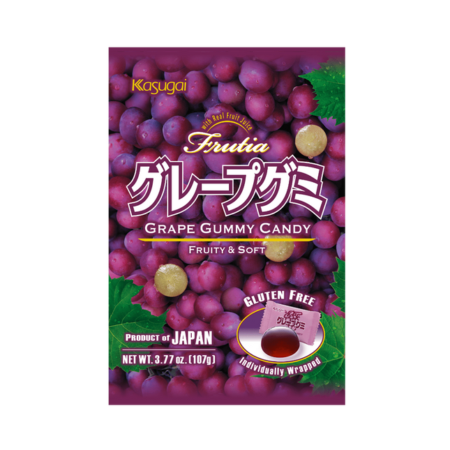 KASUGAI Gummy Candy Grape 107g (Case 24)