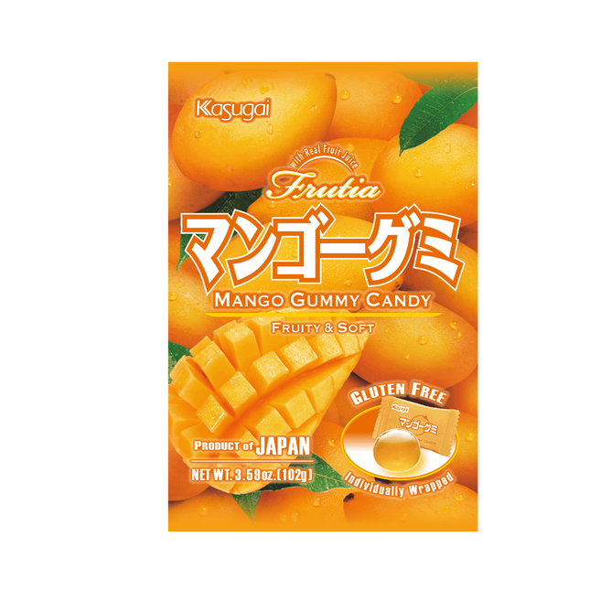 KASUGAI Gummy Candy Mango 102g (Case 24)