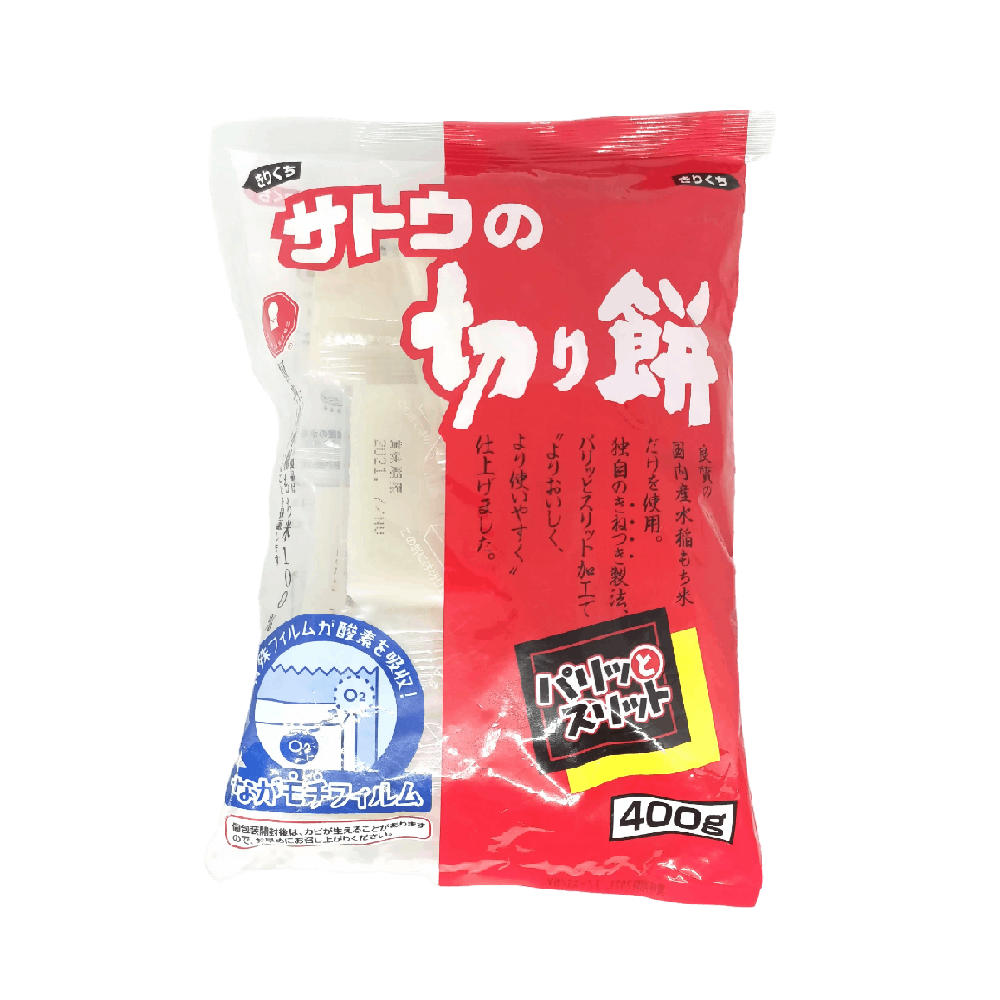 SATO Kirimochi Paritto Suritto - Rice Cake 400g (Case 20)