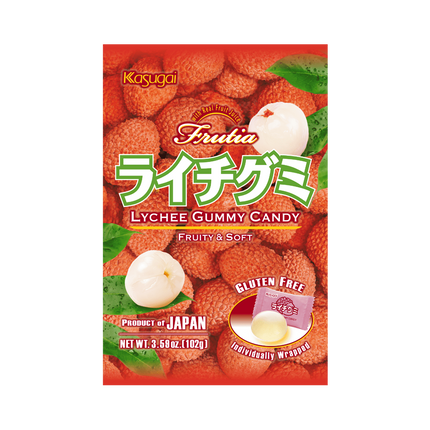 KASUGAI Gummy Candy Lychee 102g (Case 24)