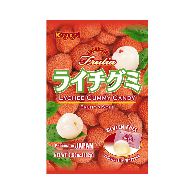 KASUGAI Gummy Candy Lychee 102g (Case 24)