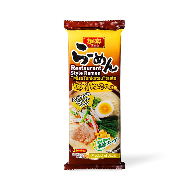 HIKARI MENRAKU Ramen Miso Tonkatsu Taste 186.4g (Case 12)