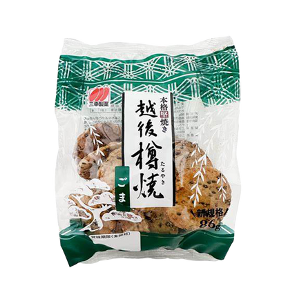 SANKO SEIKA Echigo Taruyaki Sesame 86g (Case 12)