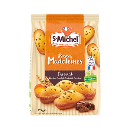 ST MICHEL Chocolate Chips Petites Madeleines 175G (Case 10)