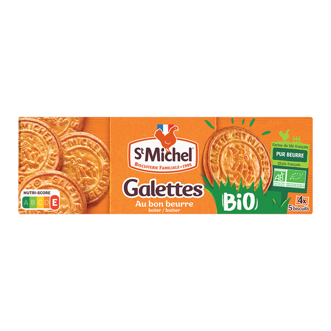 ST MICHEL Pure Butter Organic Galettes 130G (Case 12)