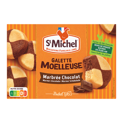 ST MICHEL Soft Galette Chocolate Marble 180G (Case 9)