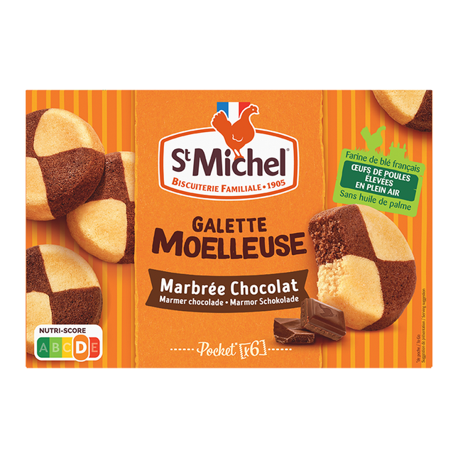 ST MICHEL Soft Galette Chocolate Marble 180G (Case 9)