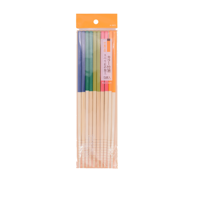 Josho Colour Bamboo Chopsticks 5P 22.5cm - Longdan Online Supermarket