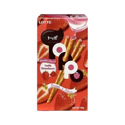 LOTTE Toppo Strawberry Chocolate 40g - Longdan Official