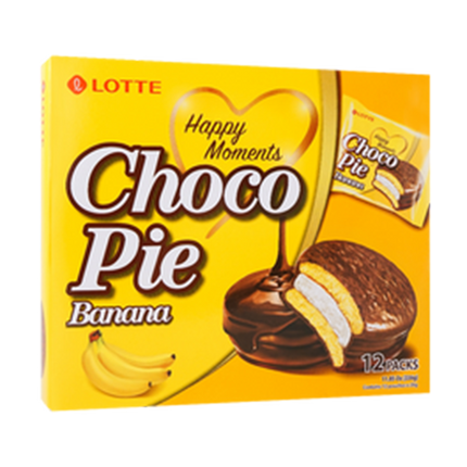 LOTTE Choco Pie - Banana 336g (12pcs) - Longdan Official