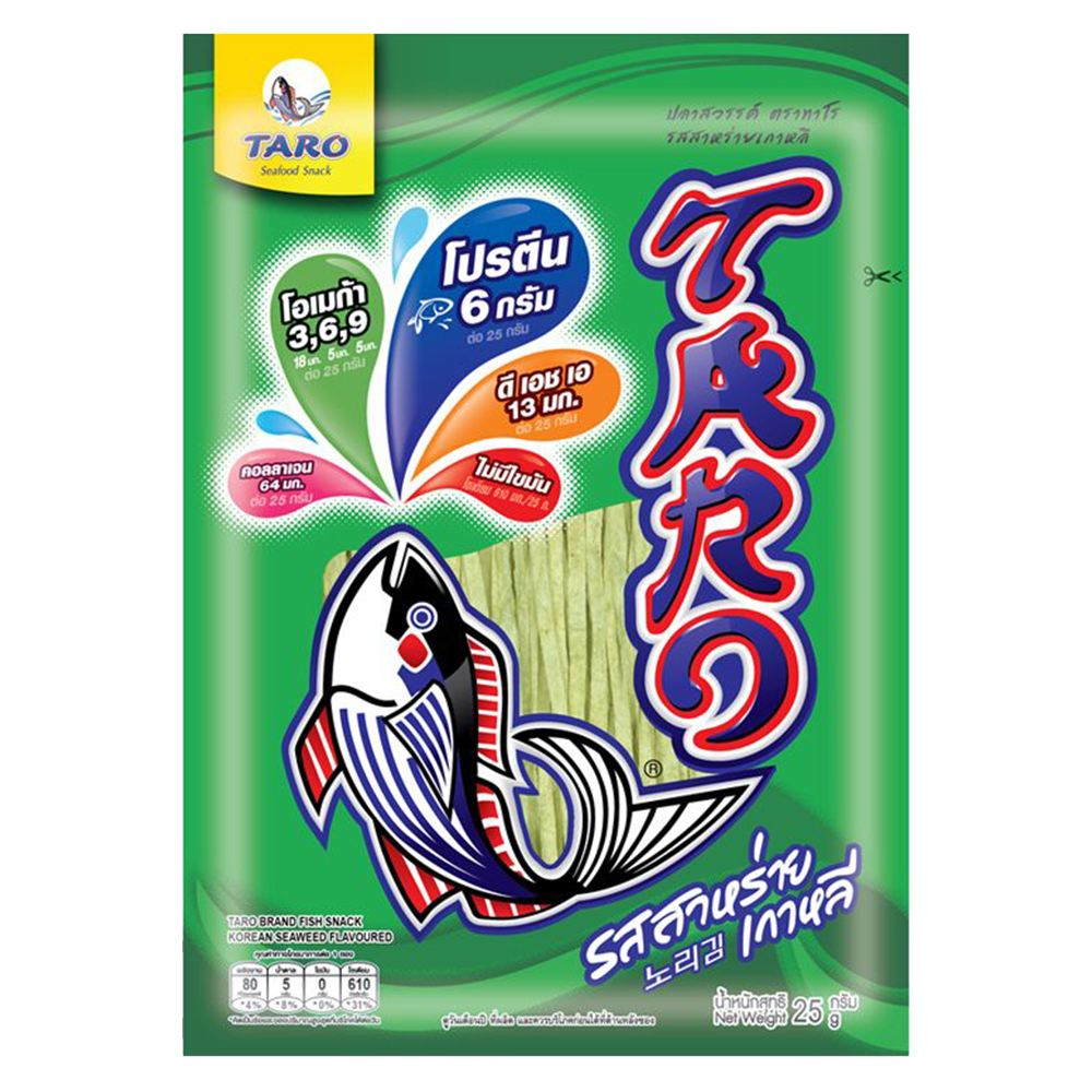 Taro Fish Line Snack Seaweed (Green) 25g - Longdan Official Online Store