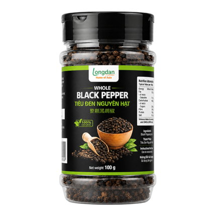 Longdan HQ Whole Black Pepper 100g (Case 30)