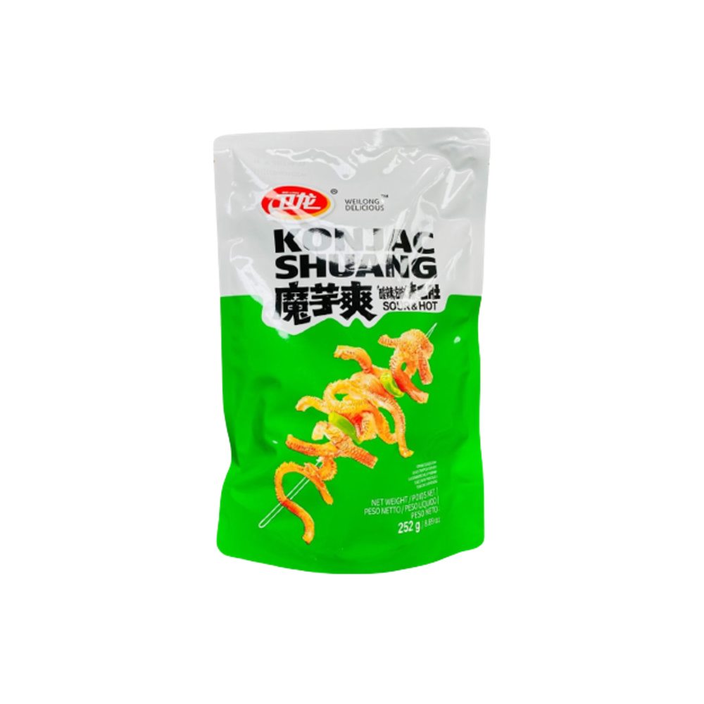 WEILONG Konjac Strips - Hot & Sour 252g - Longdan Official