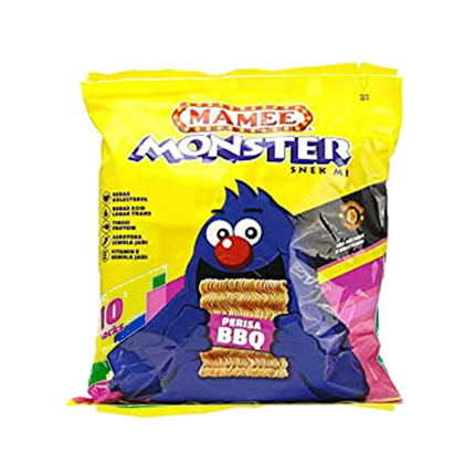 MAMEE MONSTER Crispy Noodle - Barbecue Flavor 25g - Longdan Official Online Store