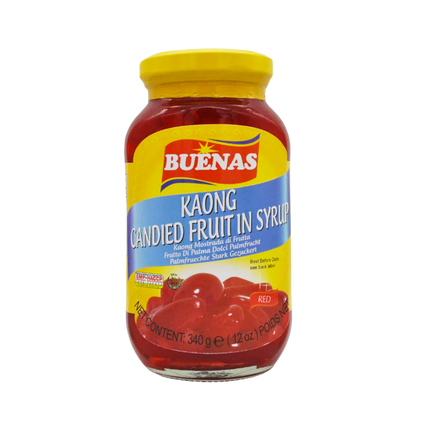 BUENAS Sugar Palm Fruit - Kaong Red 340g (Case 24)