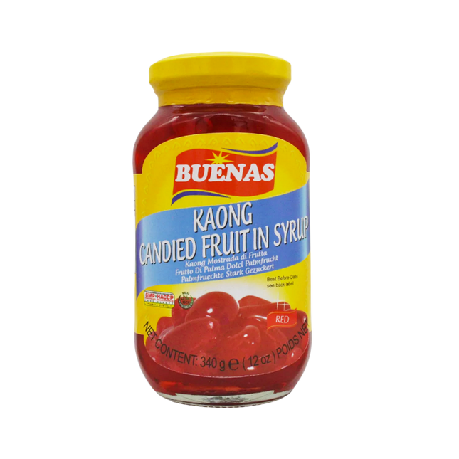 BUENAS Sugar Palm Fruit - Kaong Red 340g (Case 24)