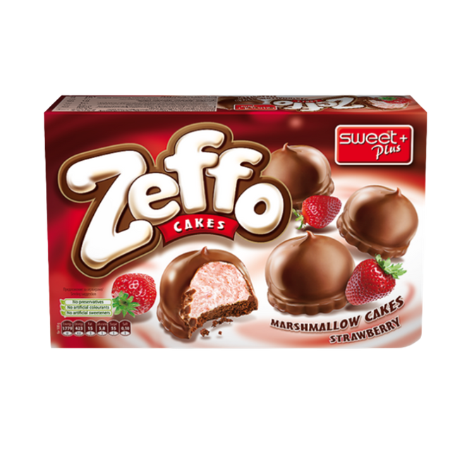 SWEET PLUS Zeffo Marshmallow Cakes with Strawberry 150g - Longdan Official