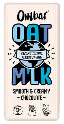 OMBAR Oat Milk Smooth & Creamy Chocolate Bar 70g (Case 10)