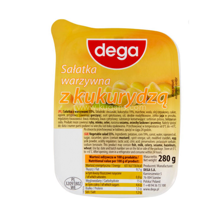 DEGA Vegetable Salad with Corn 280g - Longdan Official Online Store