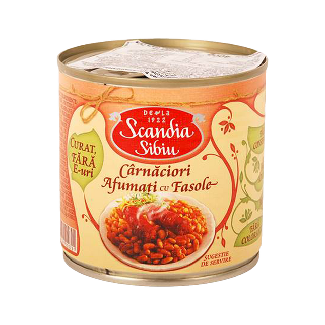 SCANDIA SIBIU Smoked Sausages with Beans 400g - Longdan Official