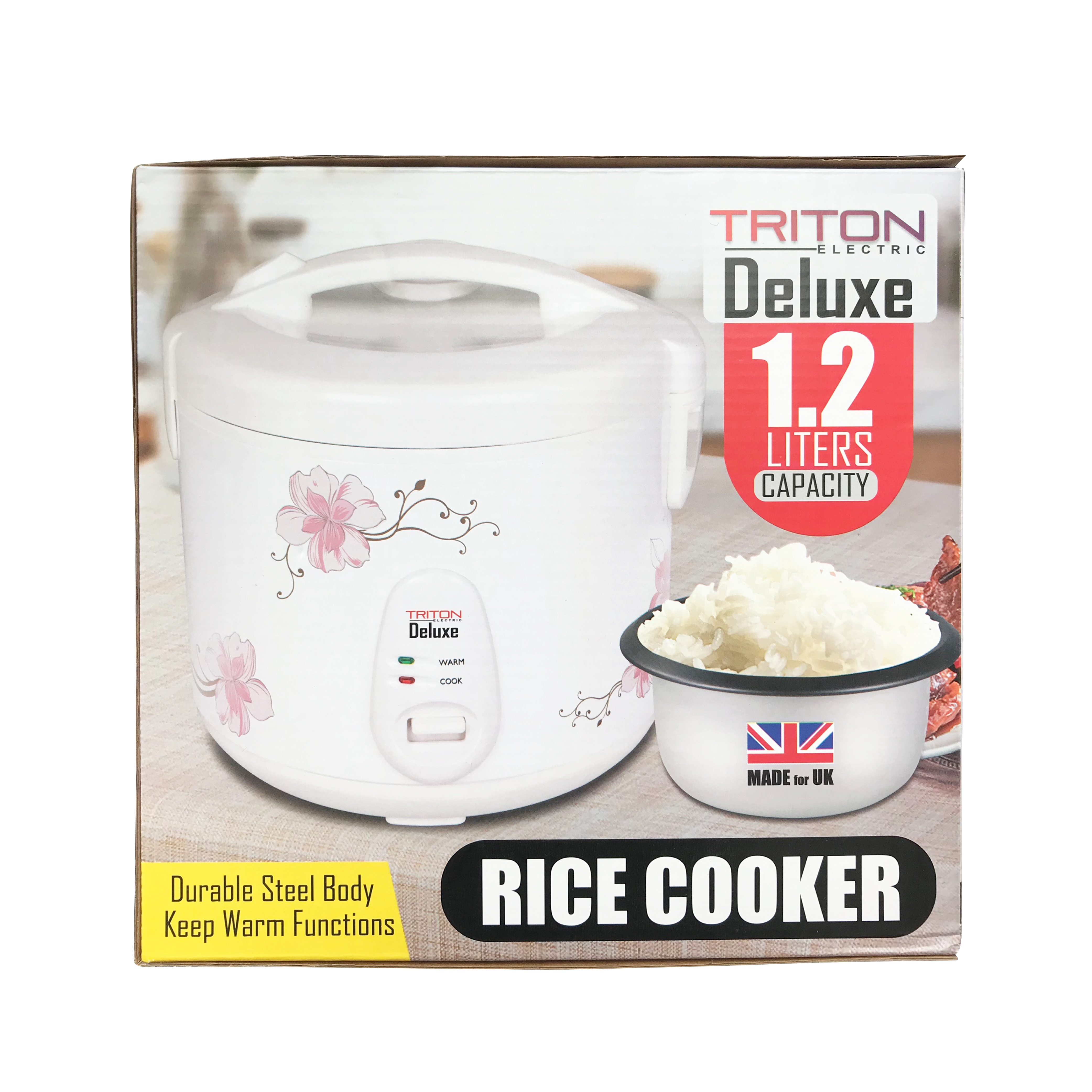 TRITON Deluxe Electric Rice Cooker - 1.2L - Longdan Official
