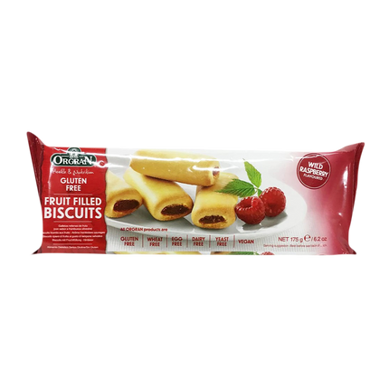 ORGRAN Fruit Filled Biscuits Wild Raspberry 175g - Longdan Official