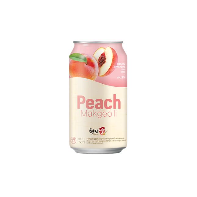 KOOKSOONDANG Rice Makgeolli Peach Can 350ml (Alc 3%) (Case 24)
