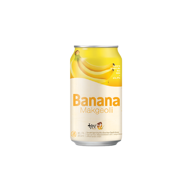 KOOKSOONDANG Rice Makgeolli Banana Can 350ml (Alc 4%) (Case 24)