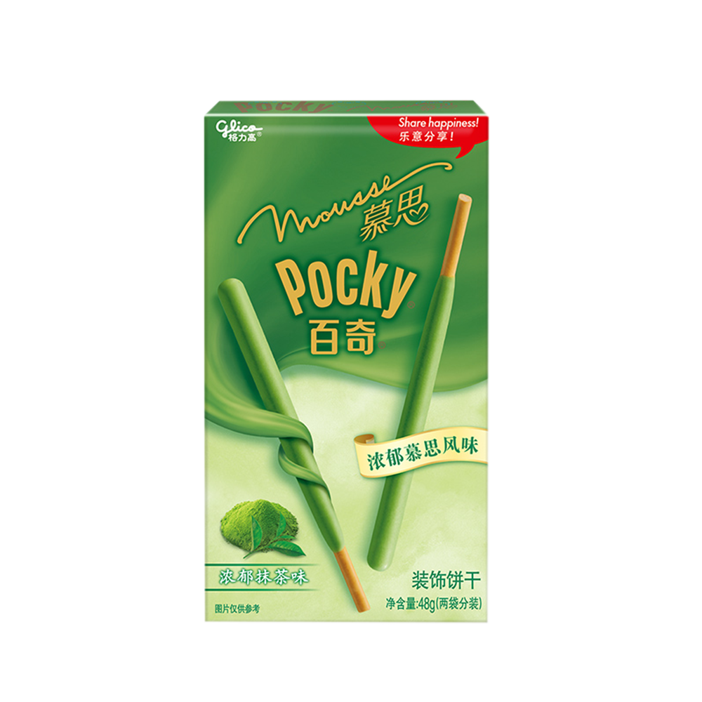 GLICO POCKY Mousse Green Tea 48g - Longdan Official