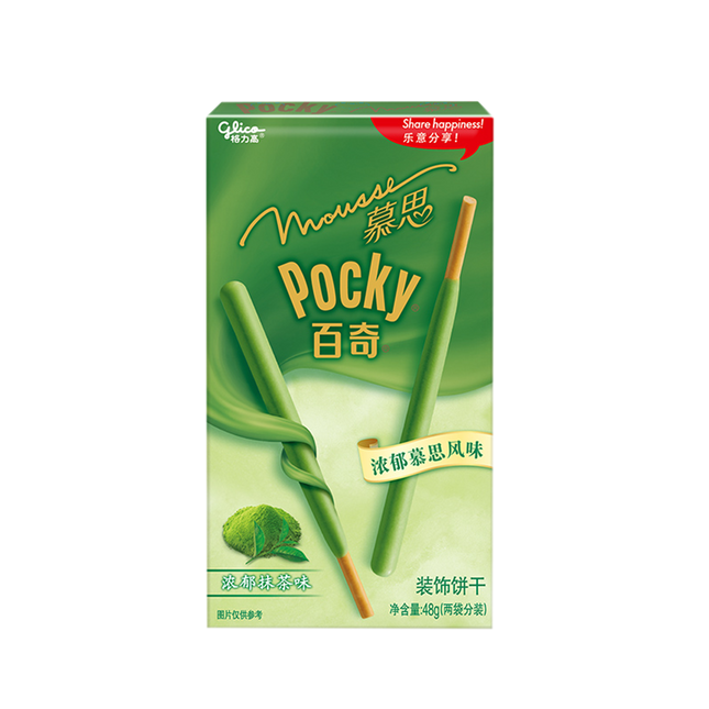 GLICO POCKY Mousse Green Tea 48g - Longdan Official