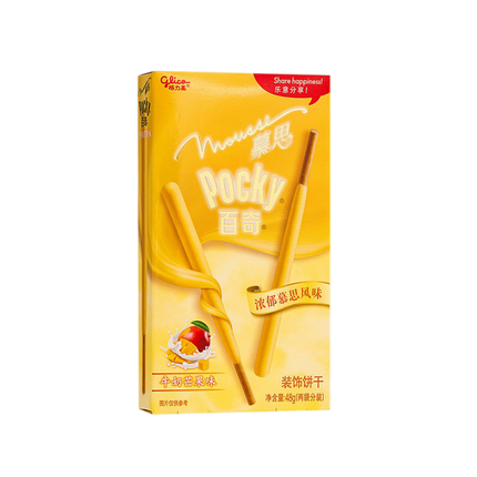 GLICO POCKY Mousse Milk & Mango 48g - Longdan Official