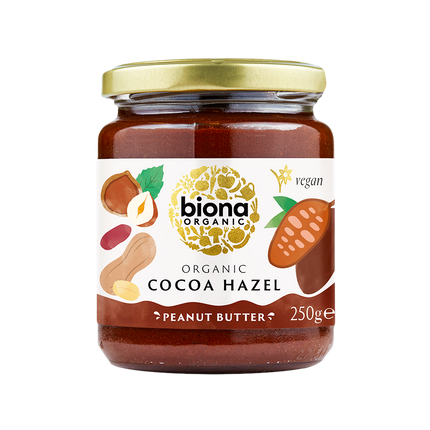 BIONA ORG Cocoa Hazel Peanut Butter 250g (Case 6)