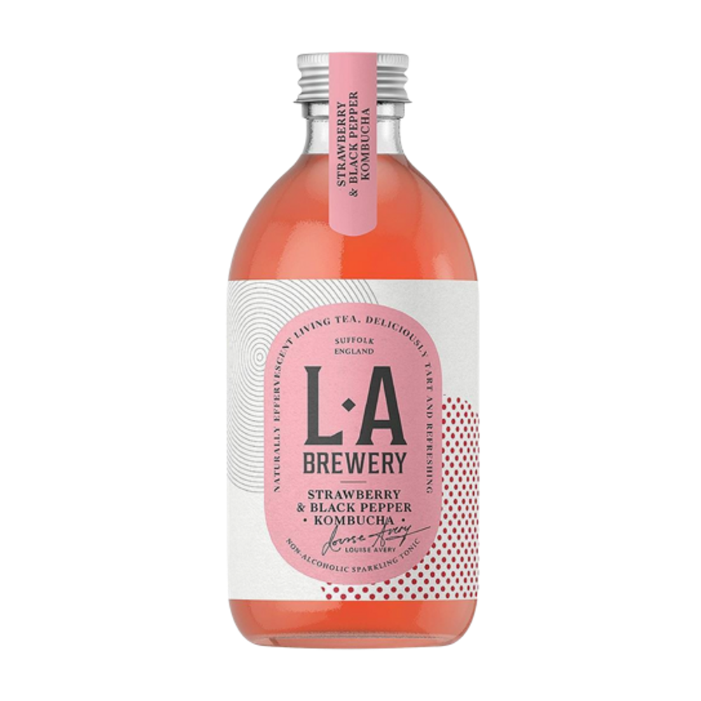 LA BREWERY Strawberry & Black Pepper Kombucha 300ml (Case 6)