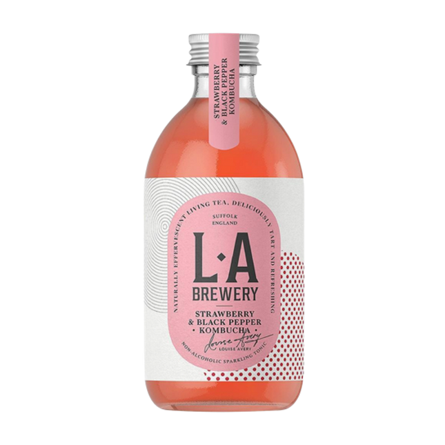 LA BREWERY Strawberry & Black Pepper Kombucha 300ml (Case 6)