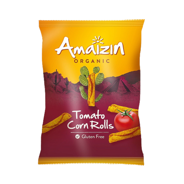 AMAIZIN Organic Tomato Corn Rolls 100g (Case 14)