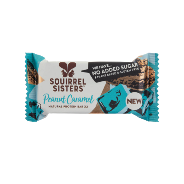 SQUIRREL SISTERS Peanut Caramel Snack Bar 40g (Case 16)