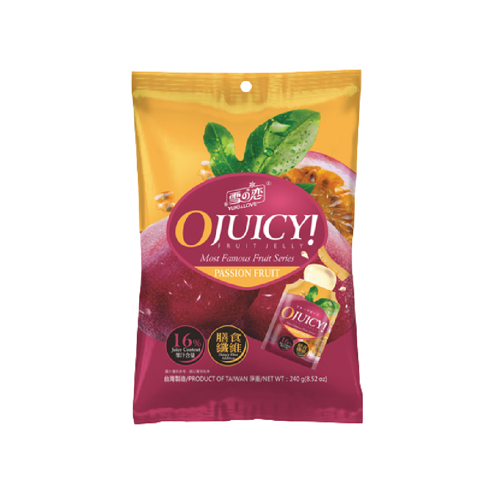 YUKI & LOVE - OJUICY! - Passion Fruit Jelly 240g - Longdan Official