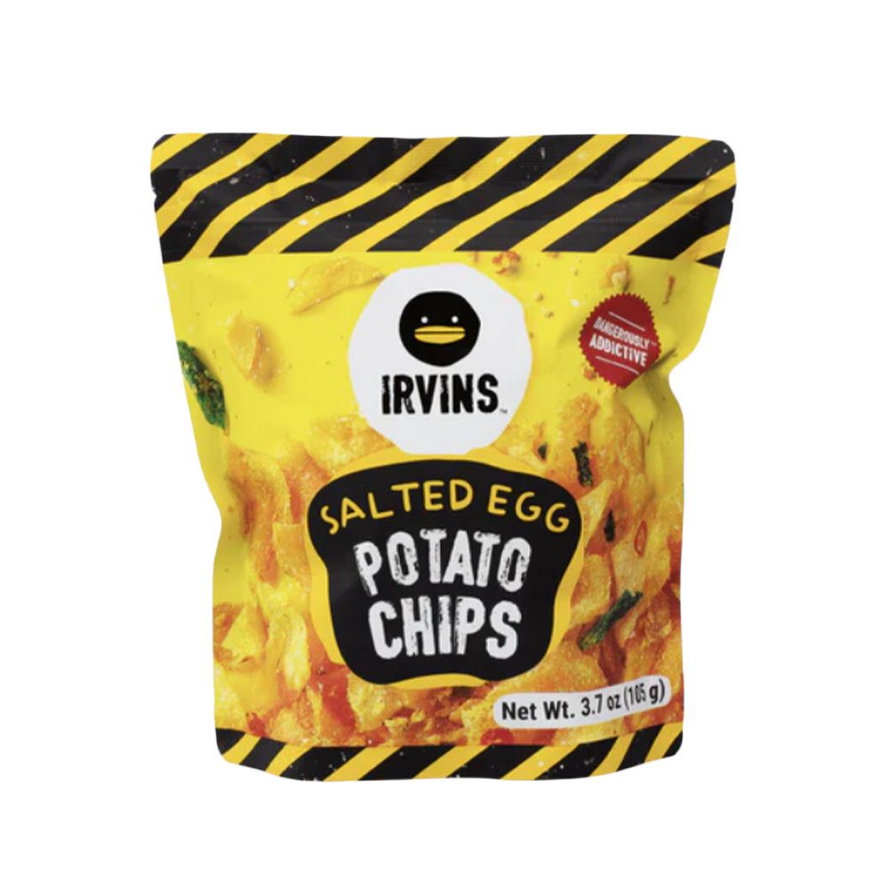 IRVINS Salted Egg Potato Chips 105g (Case 24)
