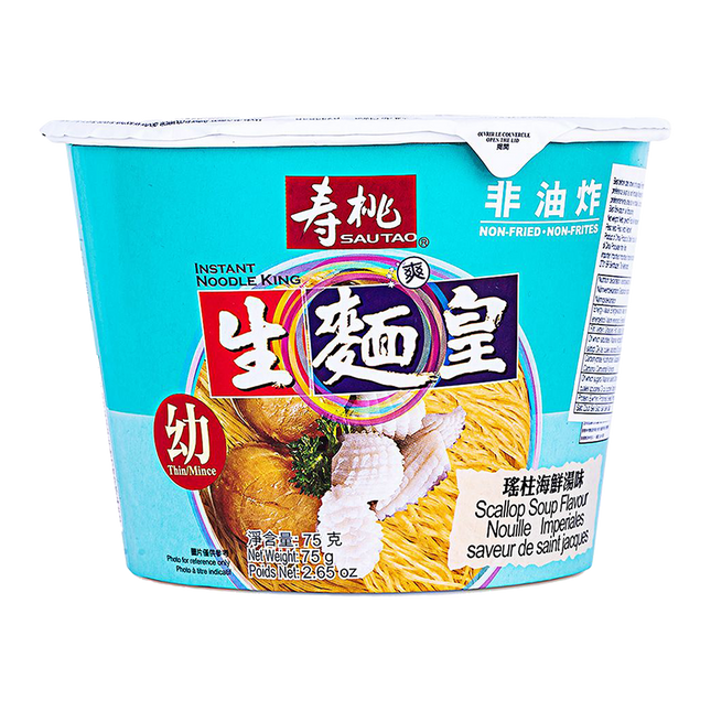 SAU TAO Noodle King Thin (Bowl) - Scallop 75g - Longdan Official