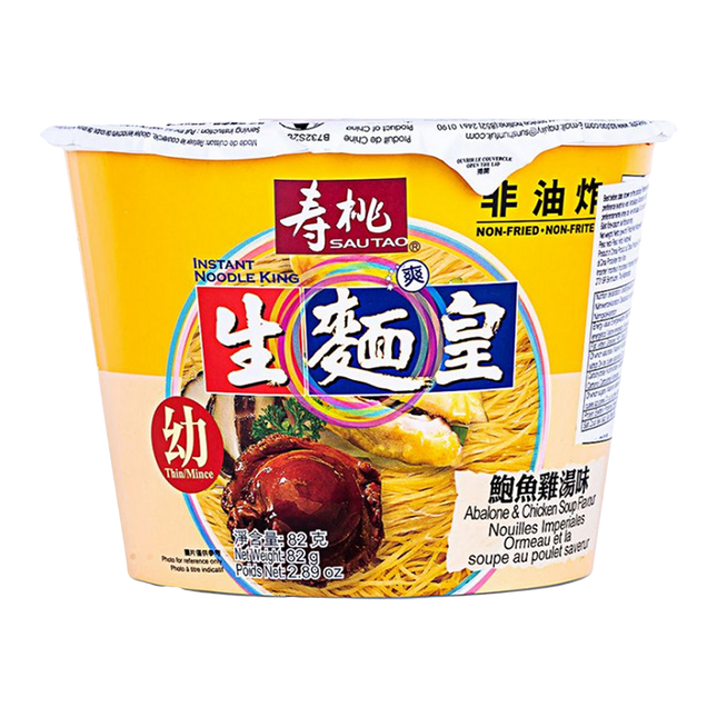 SAU TAO Noodle King Thin (Bowl) - Abalone & Chicken 82g - Longdan Official
