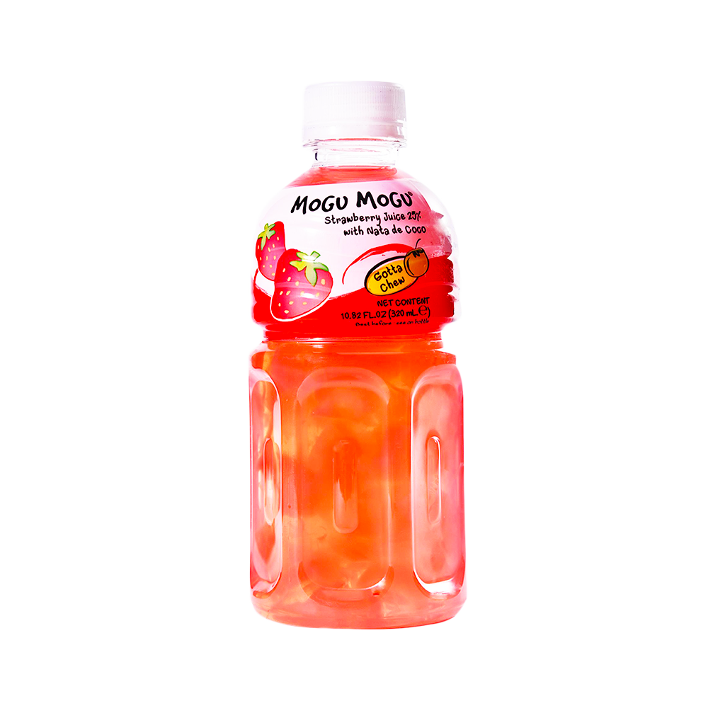 MOGU MOGU Nata De Coco Drink - Strawberry Flavour 320ml - Longdan Official