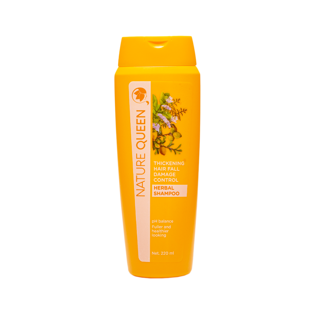 Nature Queen Thickening Hair fall Damage control Herbal Shampoo 220ml - Longdan Official