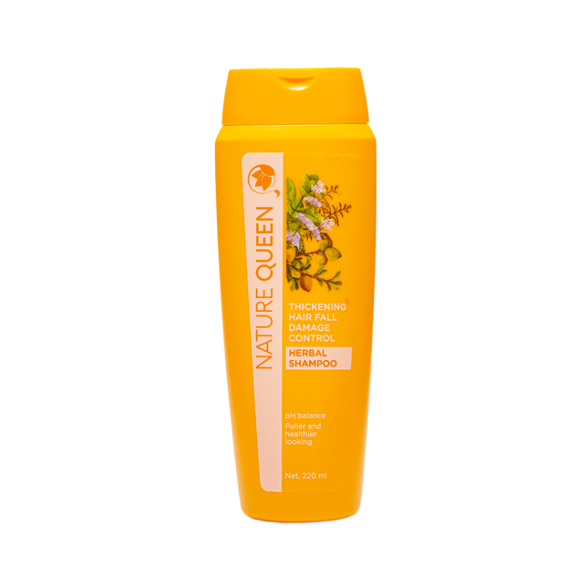 Nature Queen Thickening Hair fall Damage control Herbal Shampoo 220ml - Longdan Official