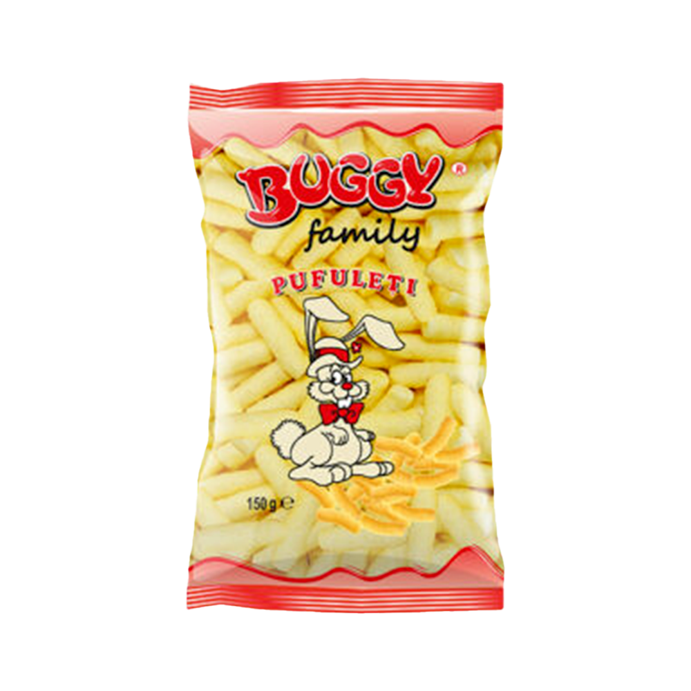 BUGGY FAMILY Salted Corn Flips 150g (Case 10)
