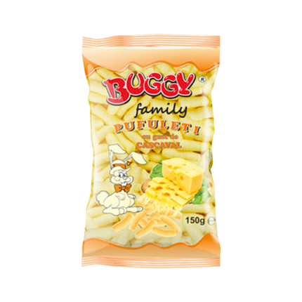 BUGGY FAMILY Cheese Corn Flips 150g (Case 10)