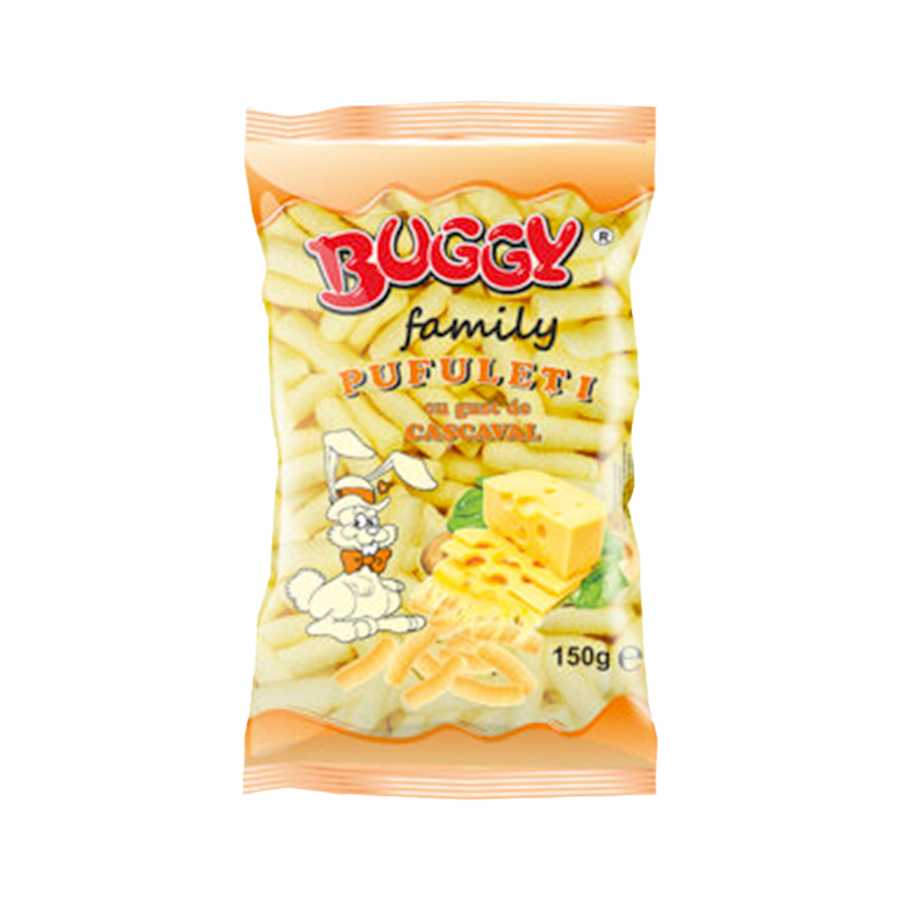 BUGGY FAMILY Cheese Corn Flips 150g (Case 10)