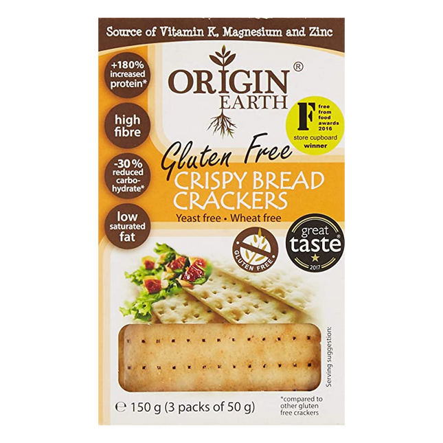 ORIGIN EARTH Gluten Free Crackers 150g (Case 10)