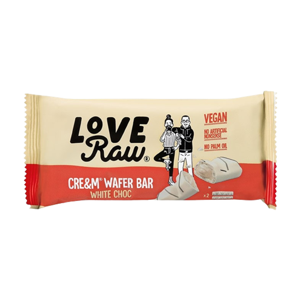 LOVERAW Cream Filled White Choc Wafer 45g - Longdan Official