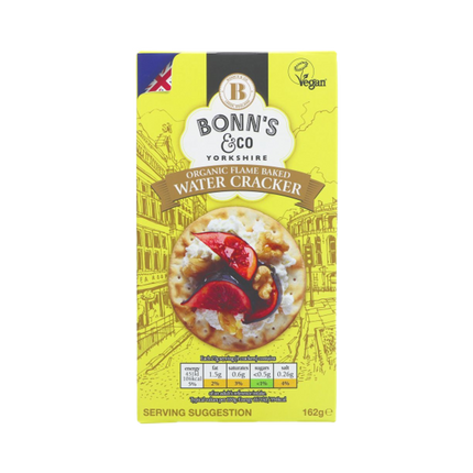 BONN'S & CO Flame Baked Water Cracker 162g (Case 10)
