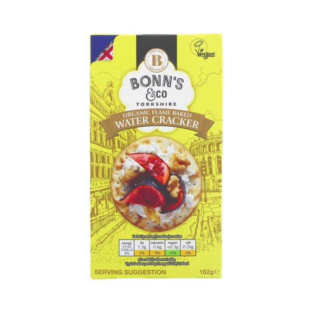 BONN'S & CO Flame Baked Water Cracker 162g (Case 10)